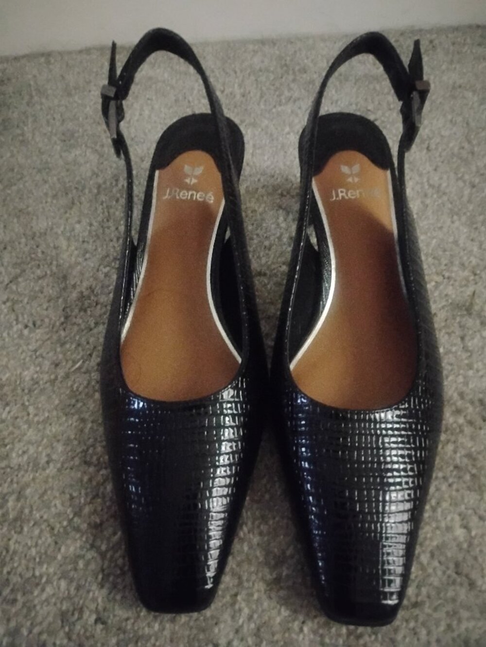 JRenee sling black shoes never worn